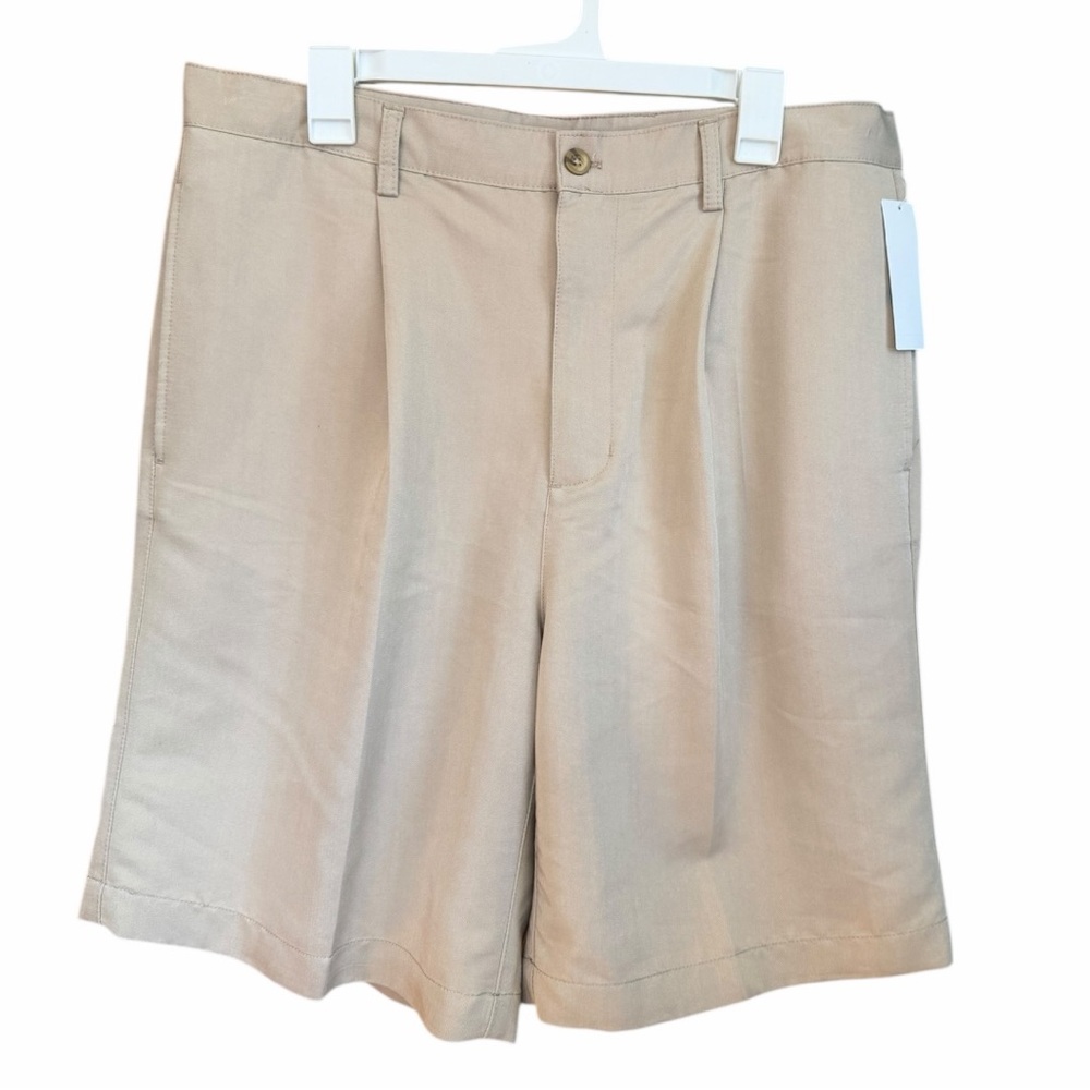 Chaps Golf Khaki Classic Tan Shorts Rayon Mens Size 36 new with tags